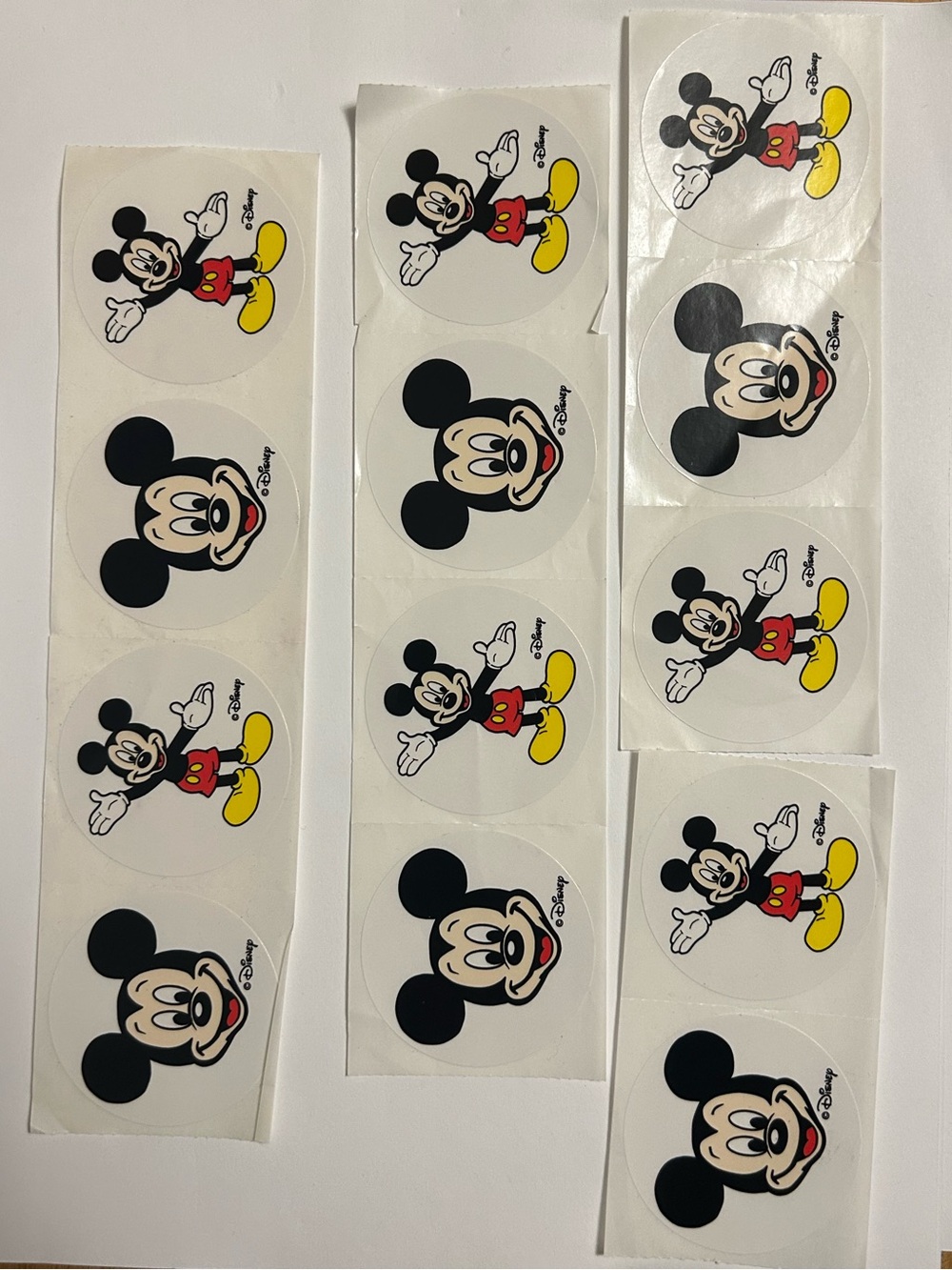 Disney Mickey Mouse and Pluto Round Stickers